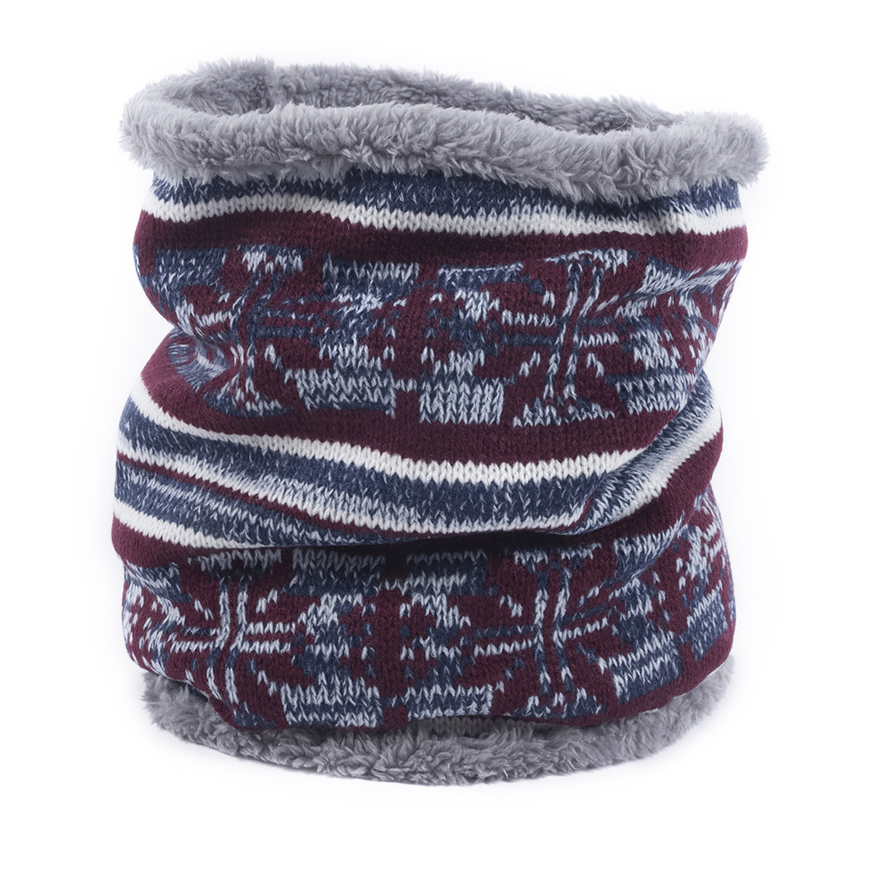 Infinity Scarf Knit - Ovtrb quente malha velo forrado cachecóis