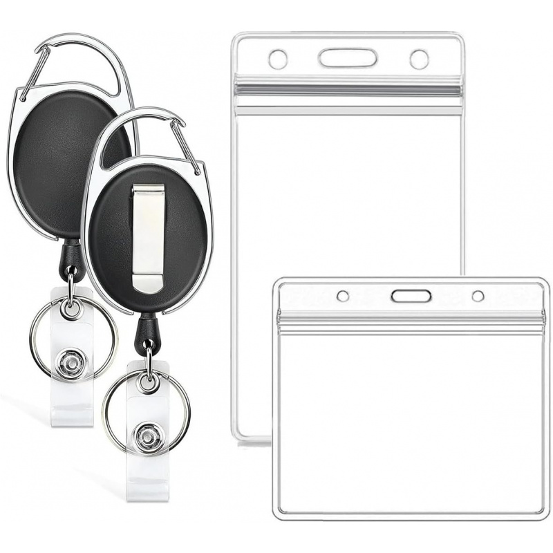 Lanyard Badge Holder - Kit com 2 Porta-Crachás com Cordão