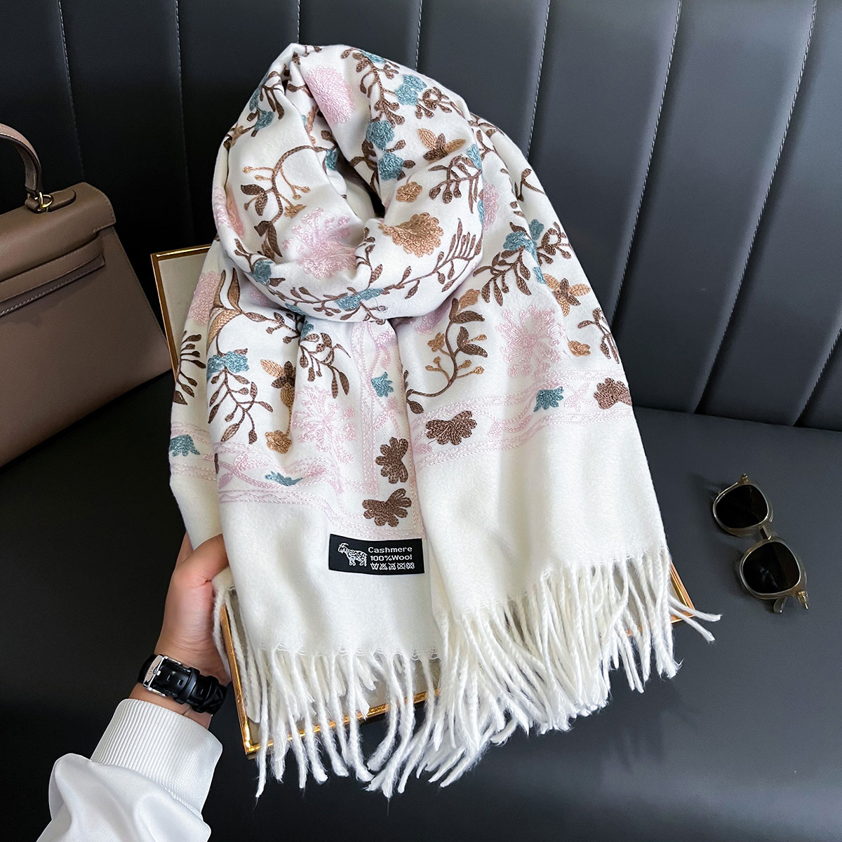 Woven Scarf Blanket - Novo inverno quente cachecol de caxemira