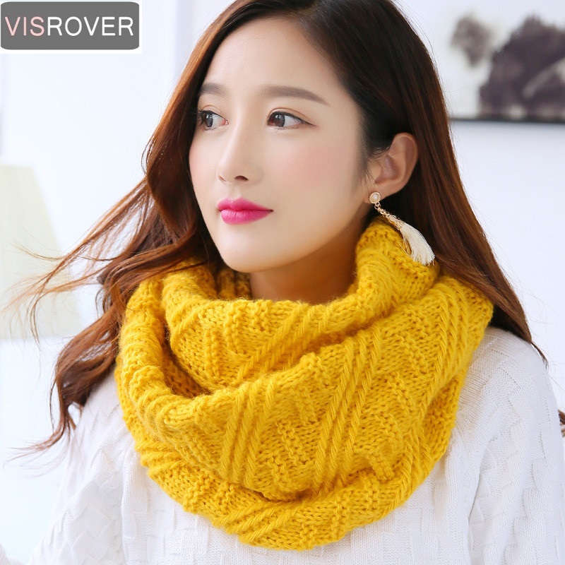 Infinity Scarf Knit - Visrover cor cachecóis feminino inverno malha