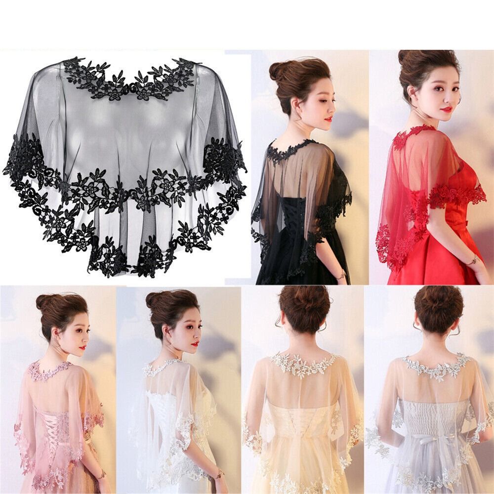 Stole Wedding Shawl - Moda rendas manga curta encolher de