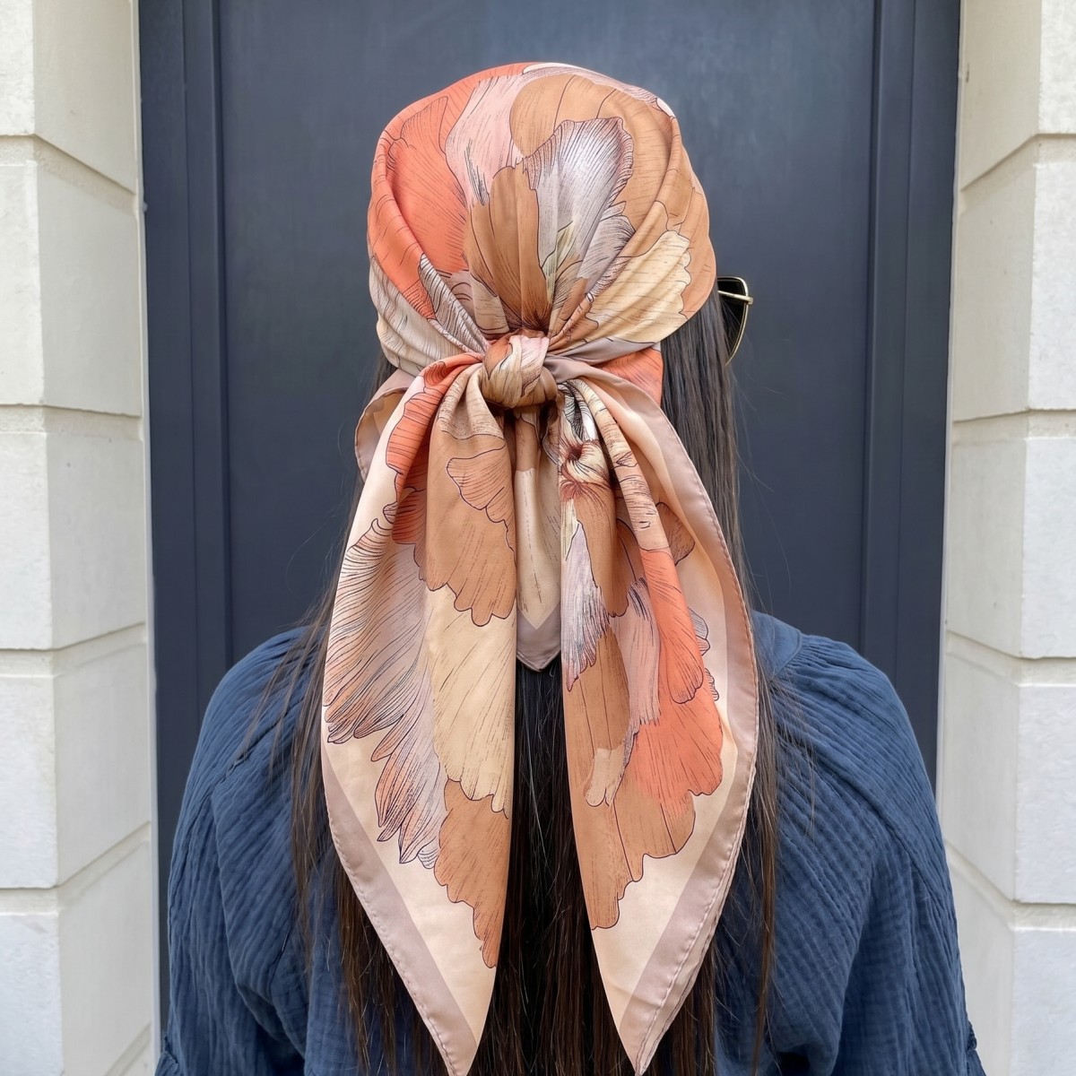 Pashmina Wrap Large - Lenço Quadrado de Seda Feminino, Bandana,