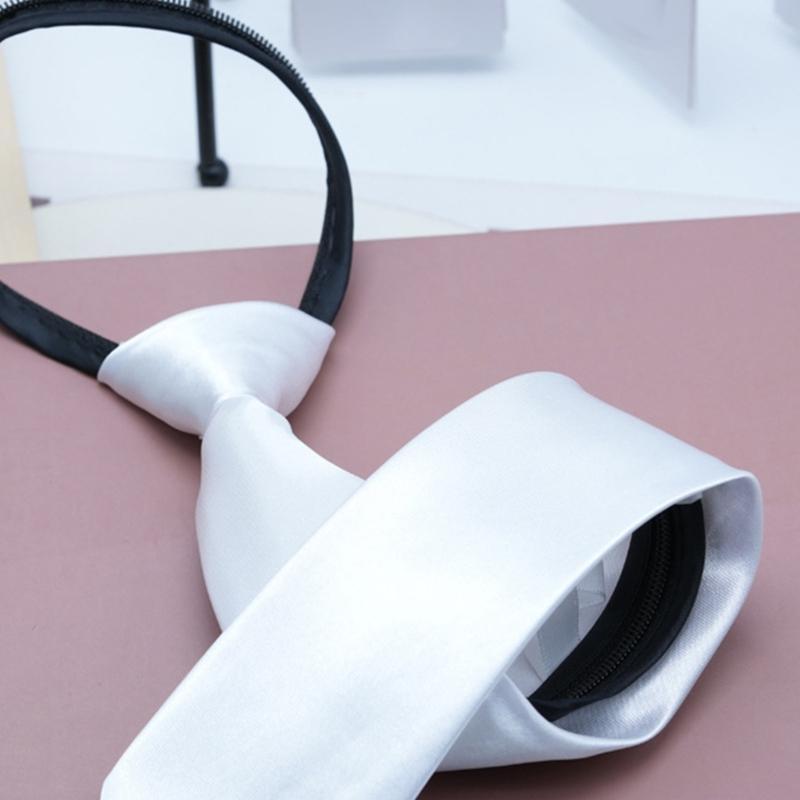 Bow Tie Pre Tied - Gravata elegante com zíper cor sólida