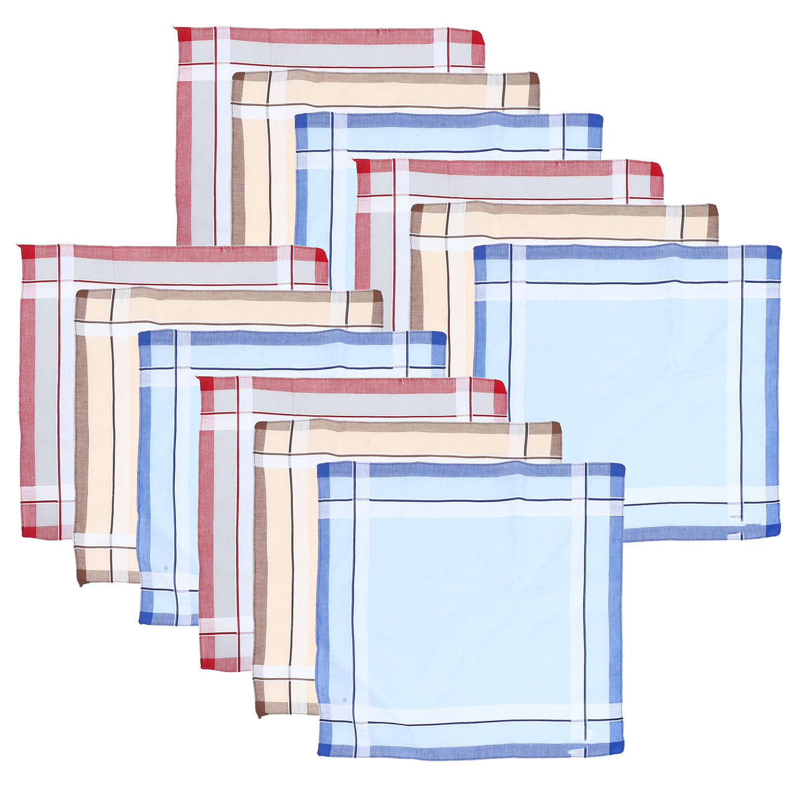 Handkerchief Cotton Men - 12 Lenços de Algodão Masculinos Macios