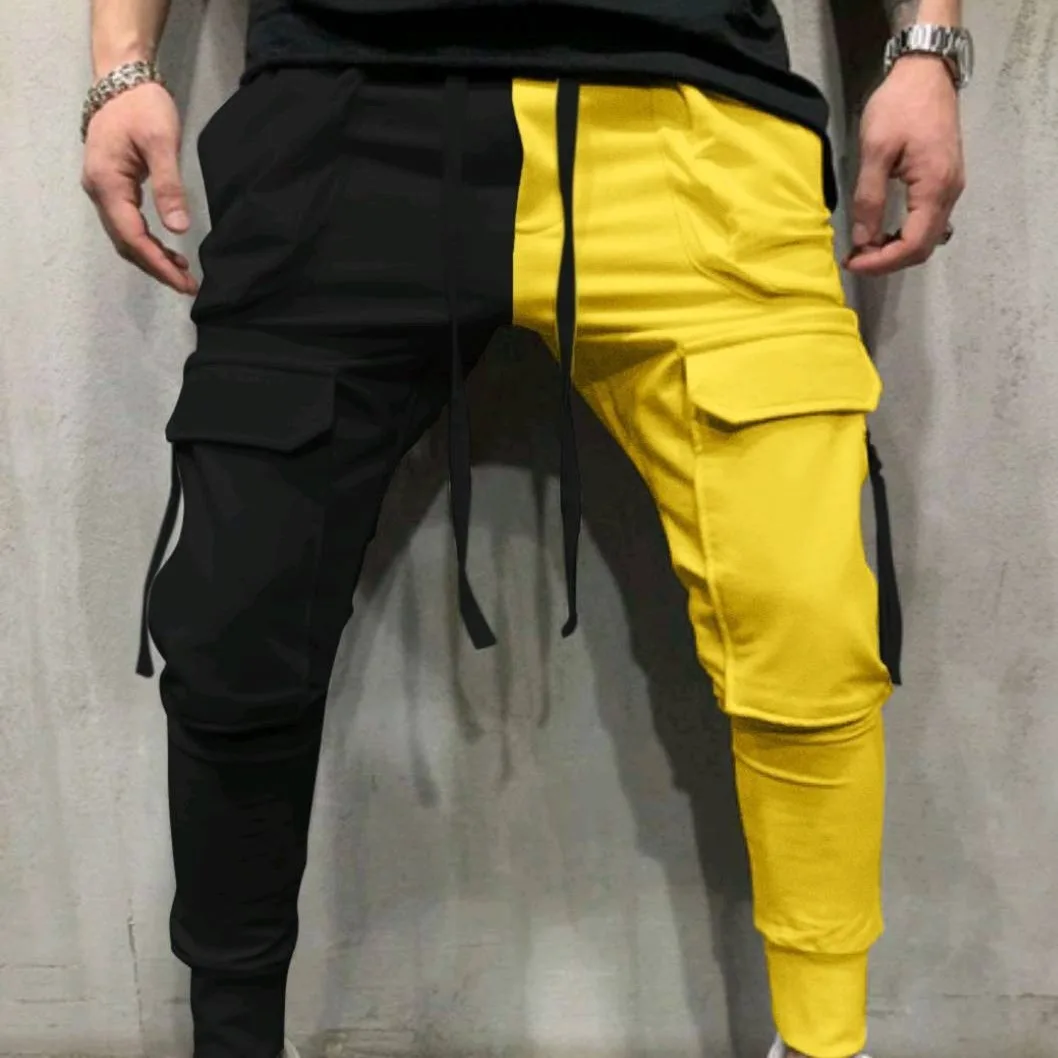Skinny Tie Men - Calça de tornozelo com emenda de