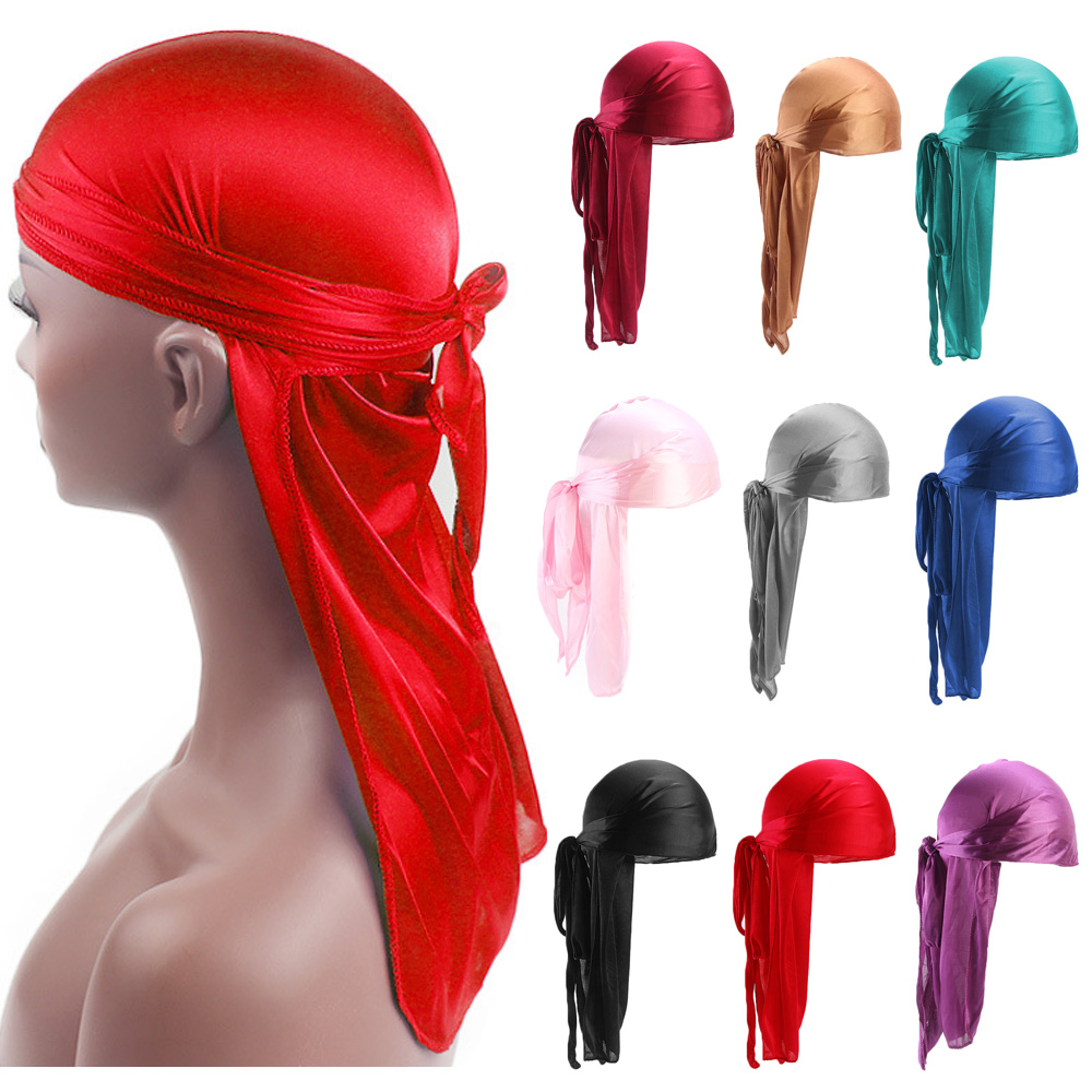 Bandana Doo Rag - Unisex cetim cauda longa Doo Rag,