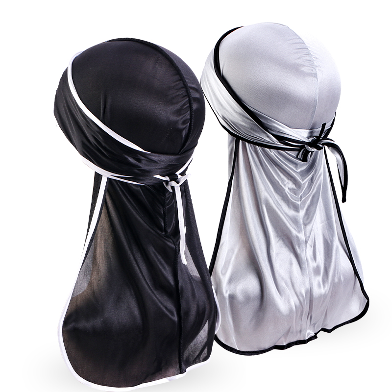 Bandana Doo Rag - 2 PÇS/LOTE Unissex Homens Cetim Durag