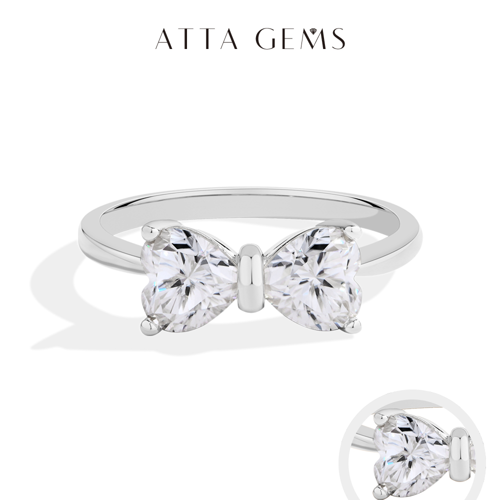 Tie Clip Silver - Anéis de Moissanite em Prata Esterlina