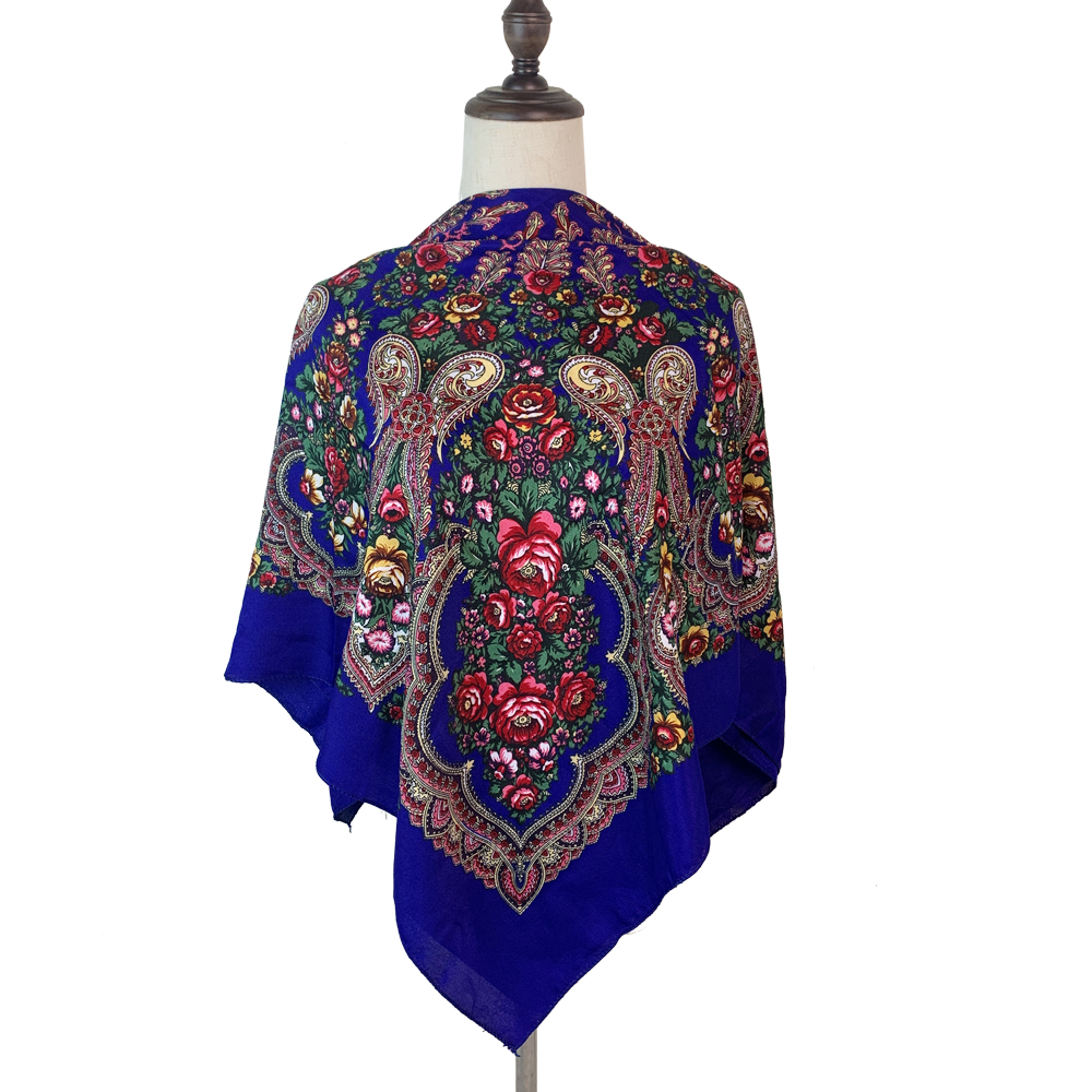 Bandana Cotton - 100*100cm lenço quadrado russo feminino luxo