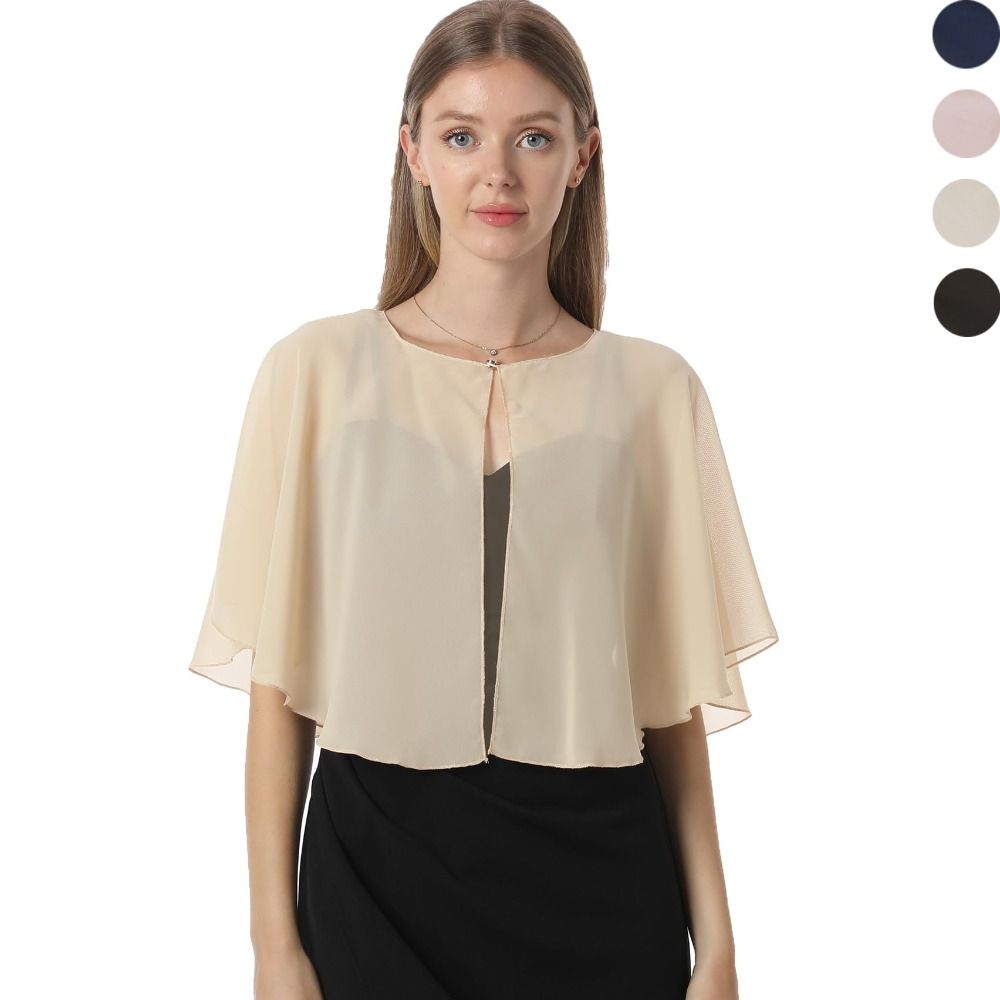 Stole Wedding Shawl - Capa vintage de chiffon transparente, design
