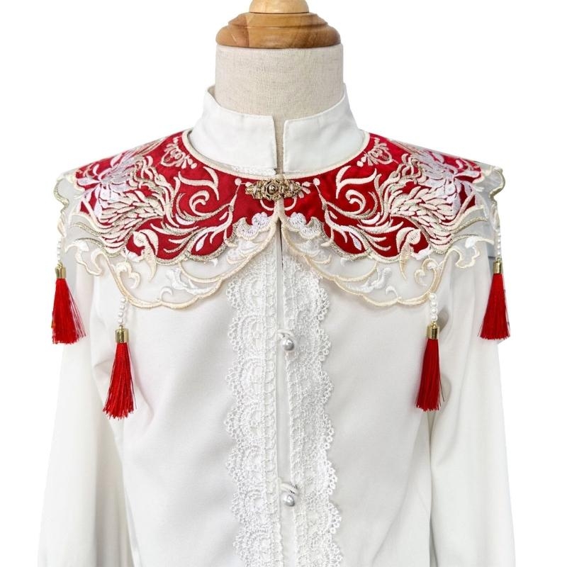 Stole Wedding Shawl - 39BD Unissex Xale Luxuoso Xale Bordado