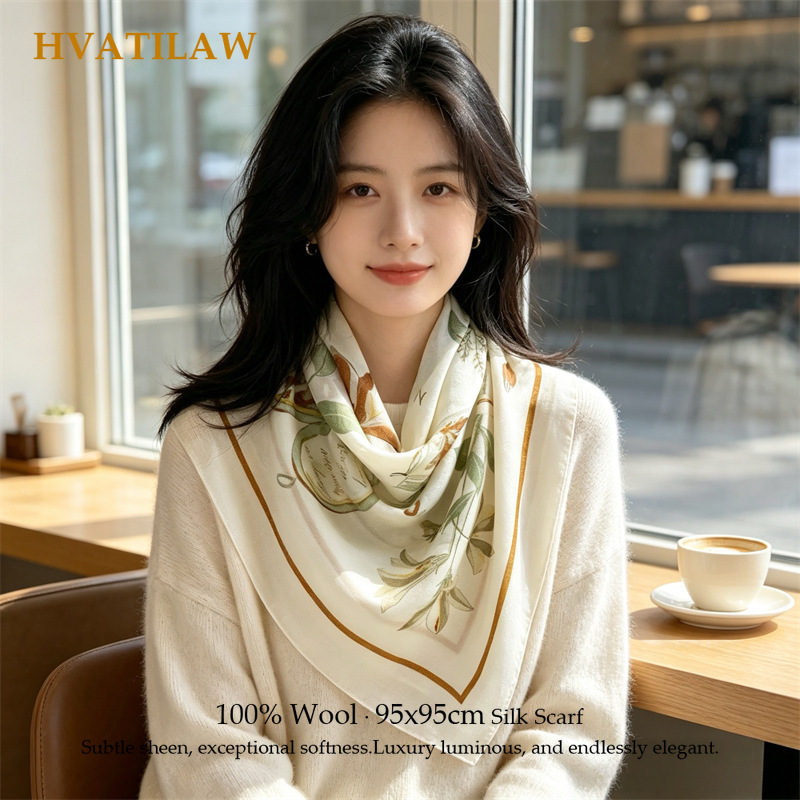 Pashmina Wrap Large - Cachecol Feminino de Lã 100% Luxuoso