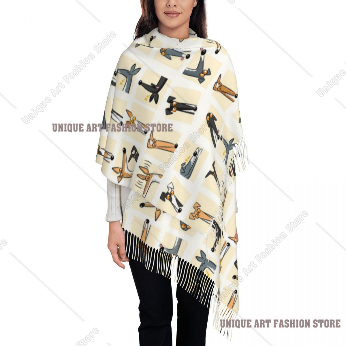 Pashmina Wrap Large - Lenço de borla feminino heads up