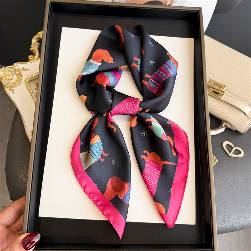 Face Scarf Mask - Lenço de Seda Elegante com Estampa