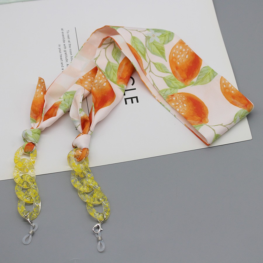 Silk Neck Scarf - Bohemia impressão lenço de seda óculos