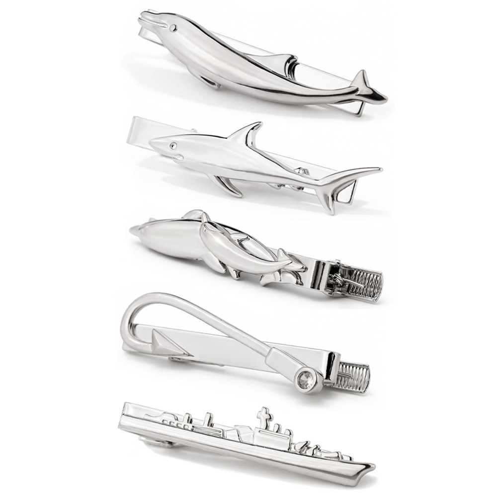 Tie Clip Silver - Clipe de Gravata Criativo com Formato