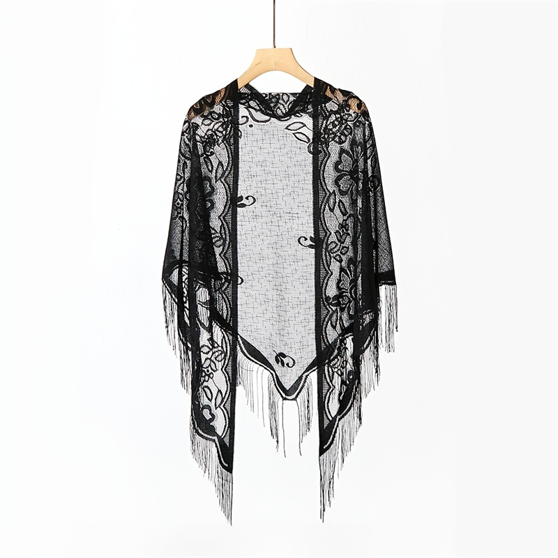 Stole Wedding Shawl - Lenço de renda bordado para mulheres,