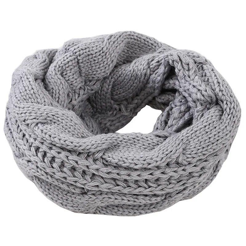 Infinity Scarf Knit - Masculino feminino meninos meninas grosso com