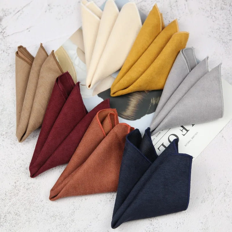 Pocket Square Set - Lenço de Bolso Masculino de 24cm,
