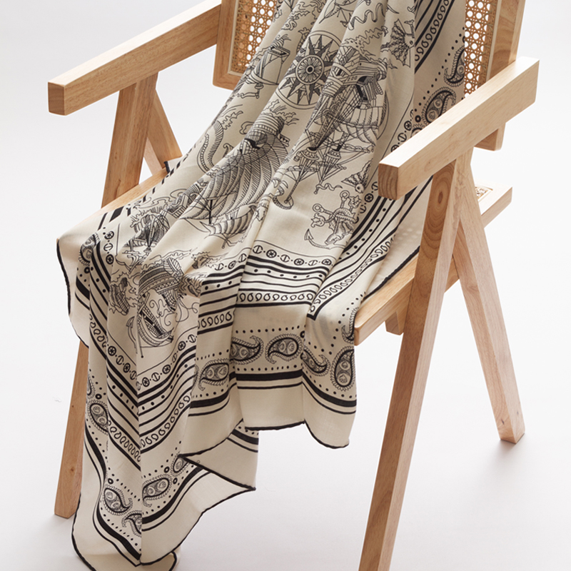Pashmina Wrap Large - Lenço de seda de lã feminino