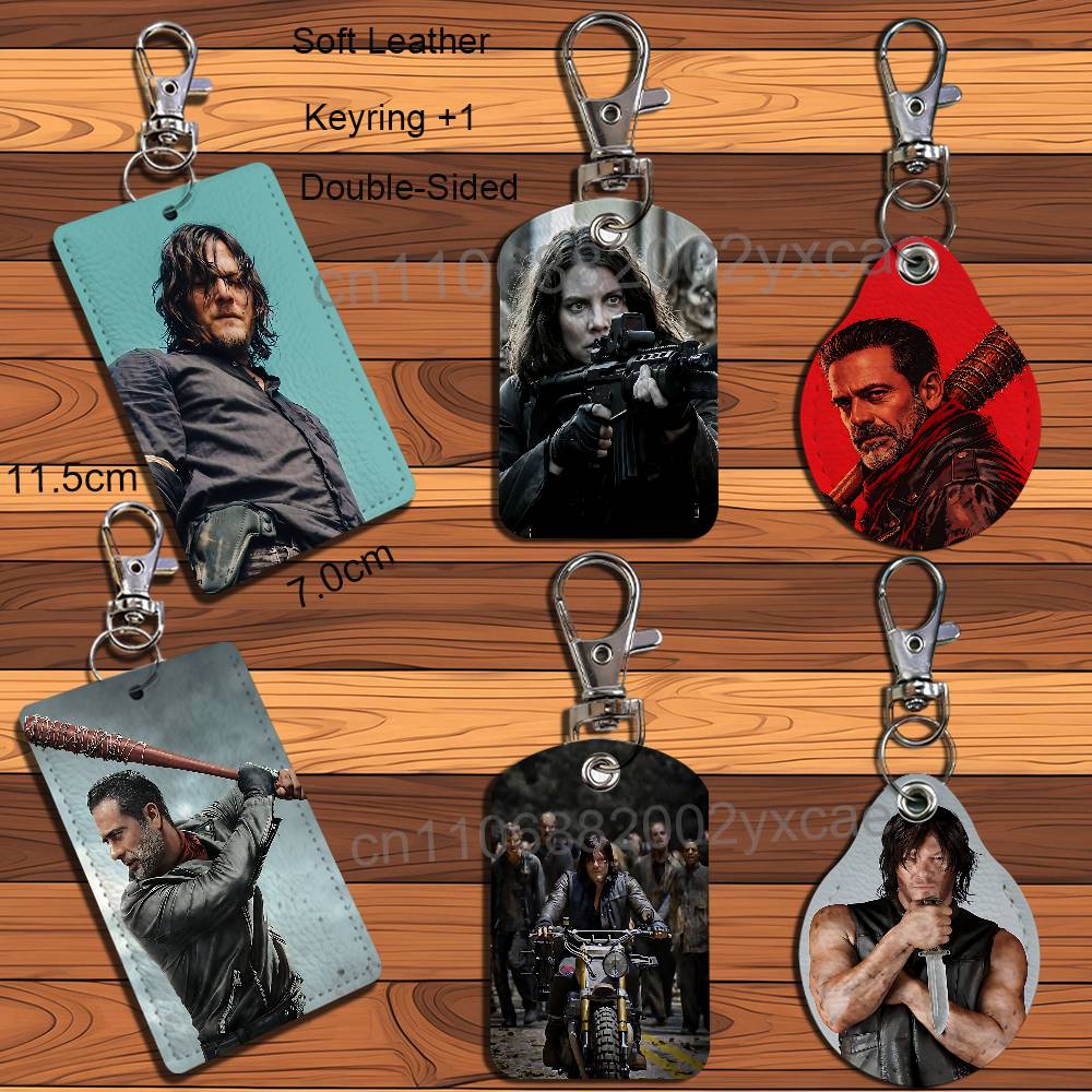Lanyard Badge Holder - Chaveiro de Couro Negan Maggie Walking