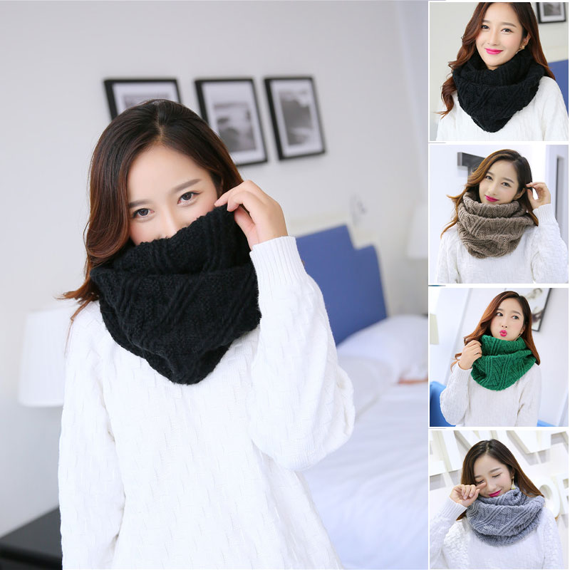 Infinity Scarf Knit - Unissex inverno macio grosso malha círculo
