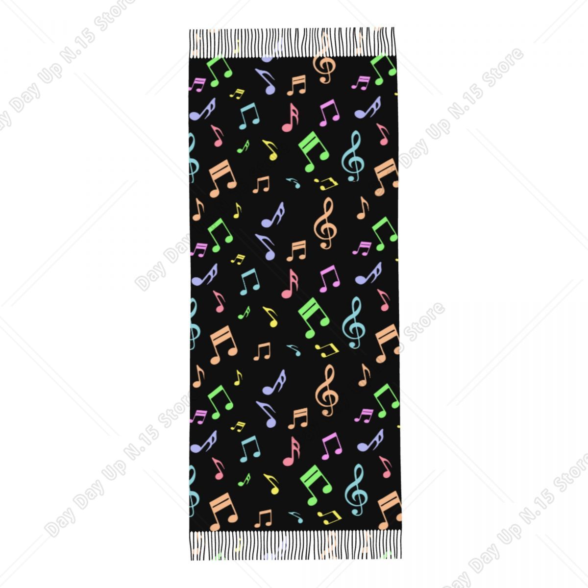 Xale com padrão de notas music - Pashmina Wrap Large avaliação e preço