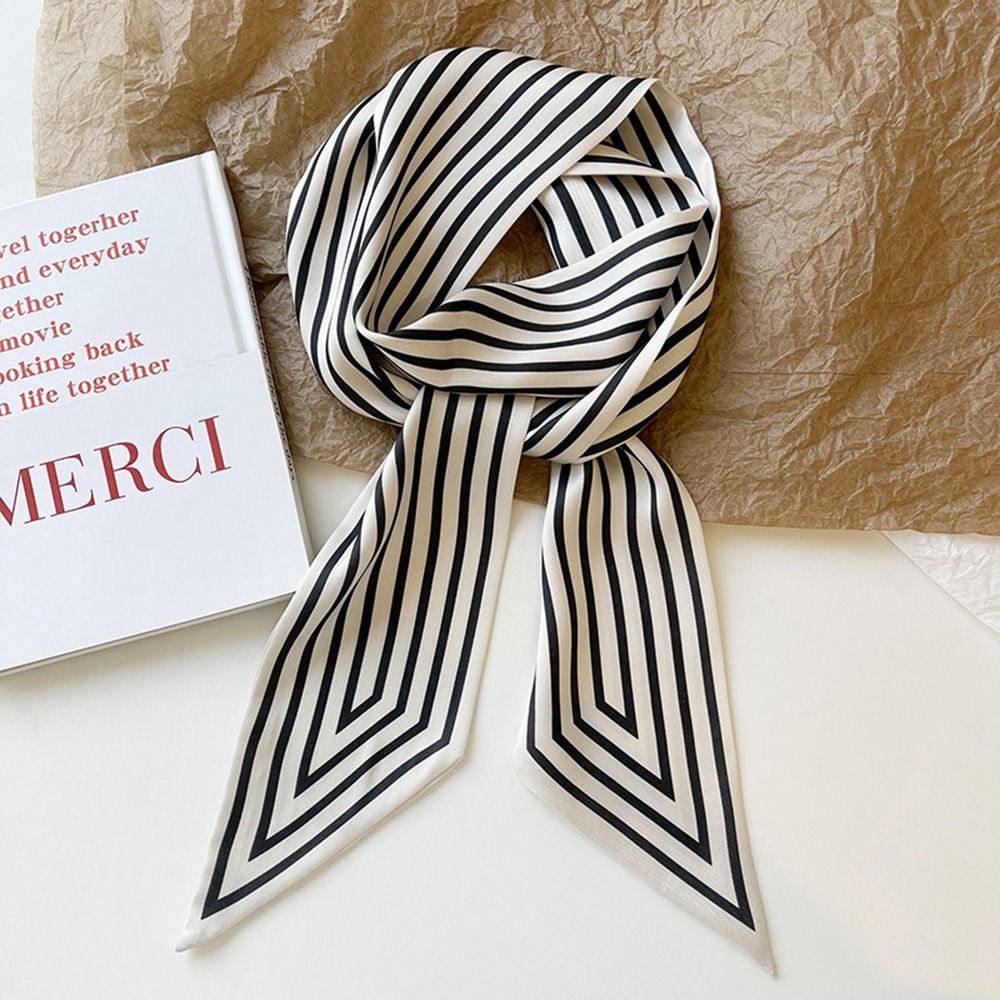 Lenço Feminino Elegante com Es - Silk Tie Striped avaliação e preço