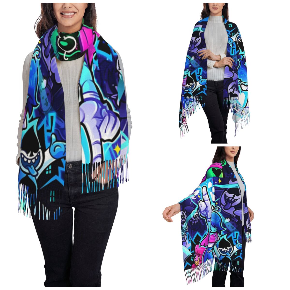 Deltarunes xale envolve femini - Pashmina Wrap Large avaliação e preço