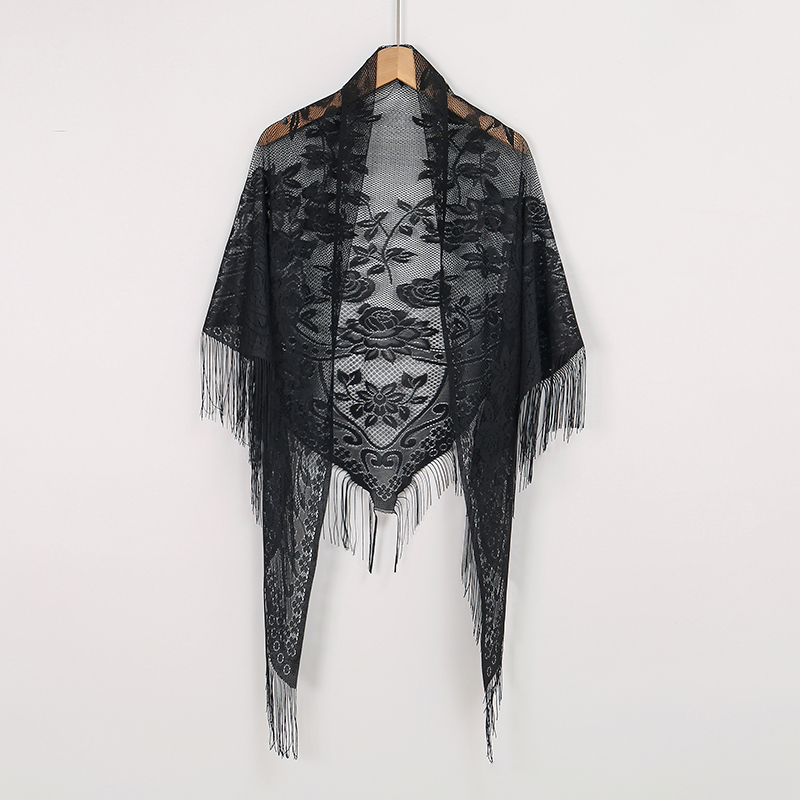 Novo lenço de renda bordado xa - Stole Wedding Shawl avaliação e preço