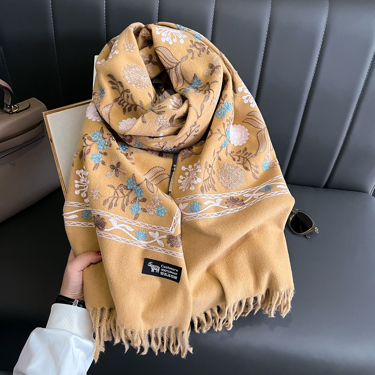 Novo inverno quente cachecol d - Woven Scarf Blanket avaliação e preço