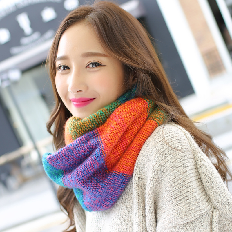Visrover cor cachecóis feminin - Infinity Scarf Knit avaliação e preço