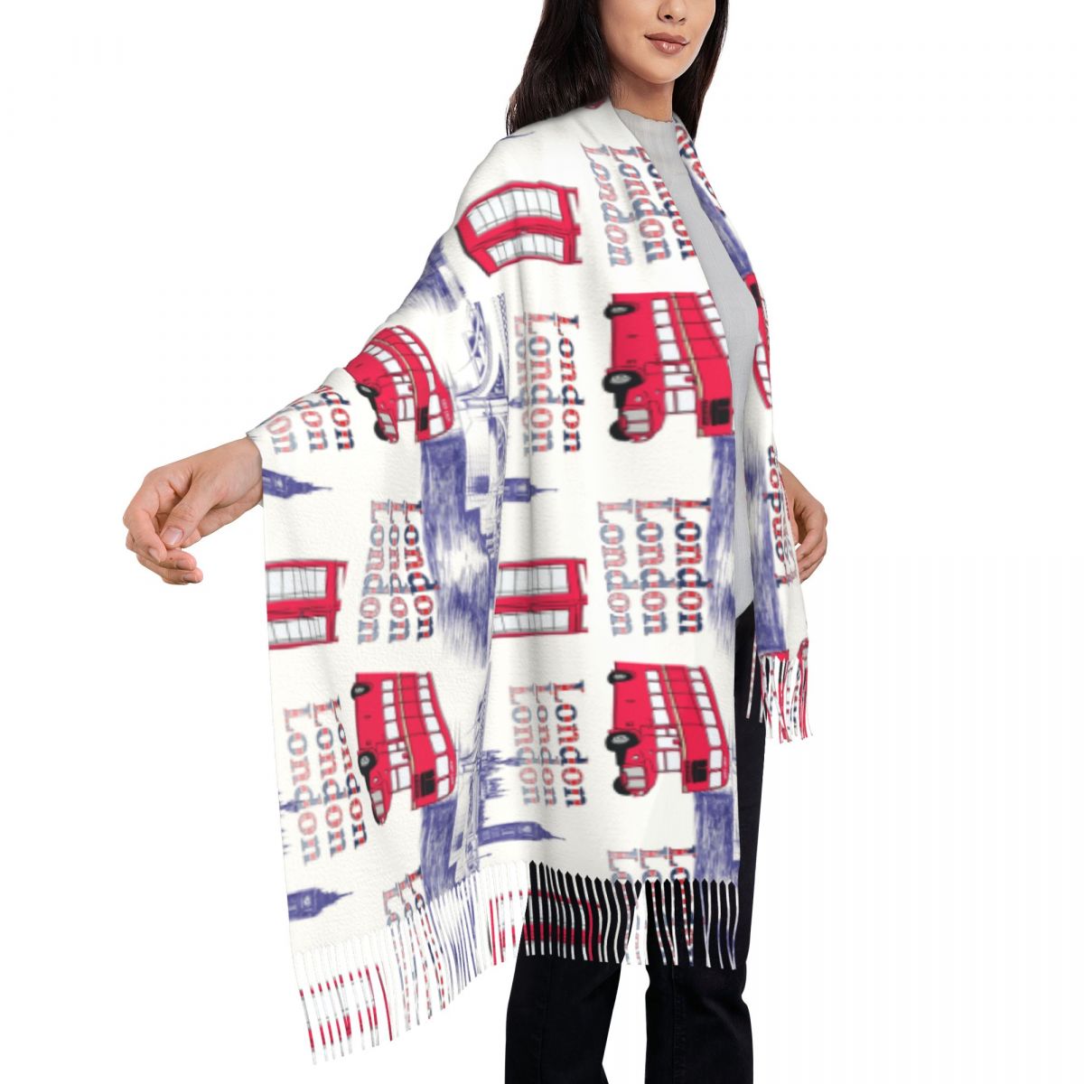 Londres inglaterra cenas xales - Pashmina Wrap Large avaliação e preço