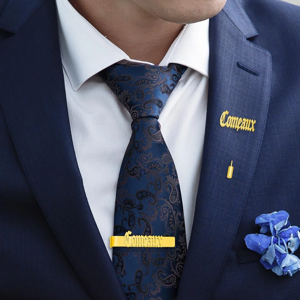 Abotoaduras personalizadas/pin - Tie Bar Set Gift avaliação e preço