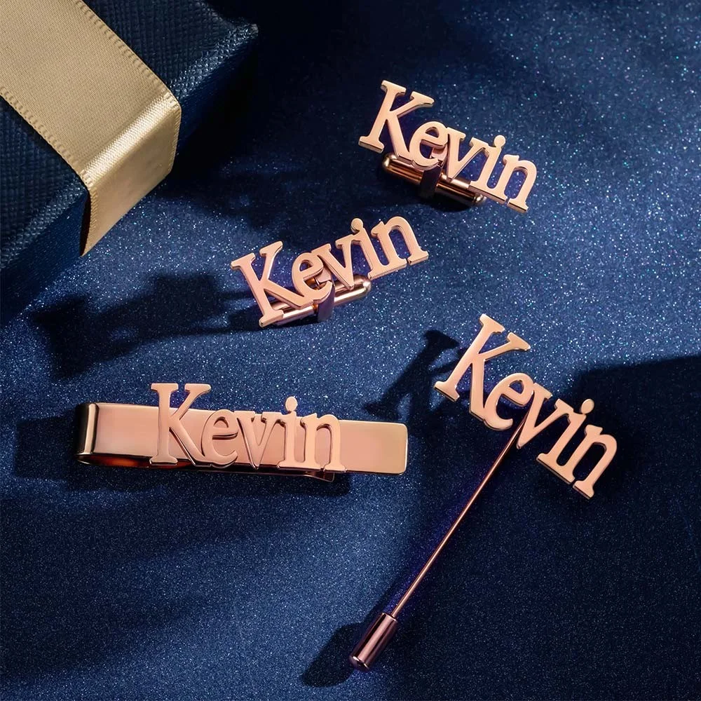 Abotoaduras personalizadas/pin - Tie Bar Set Gift avaliação e preço