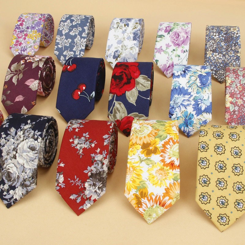 Nova marca gravata floral para - Skinny Tie Men avaliação e preço