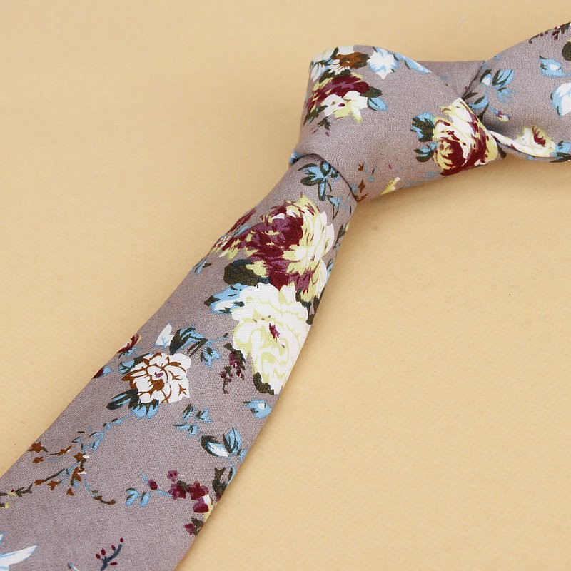 Nova marca gravata floral para - Skinny Tie Men avaliação e preço