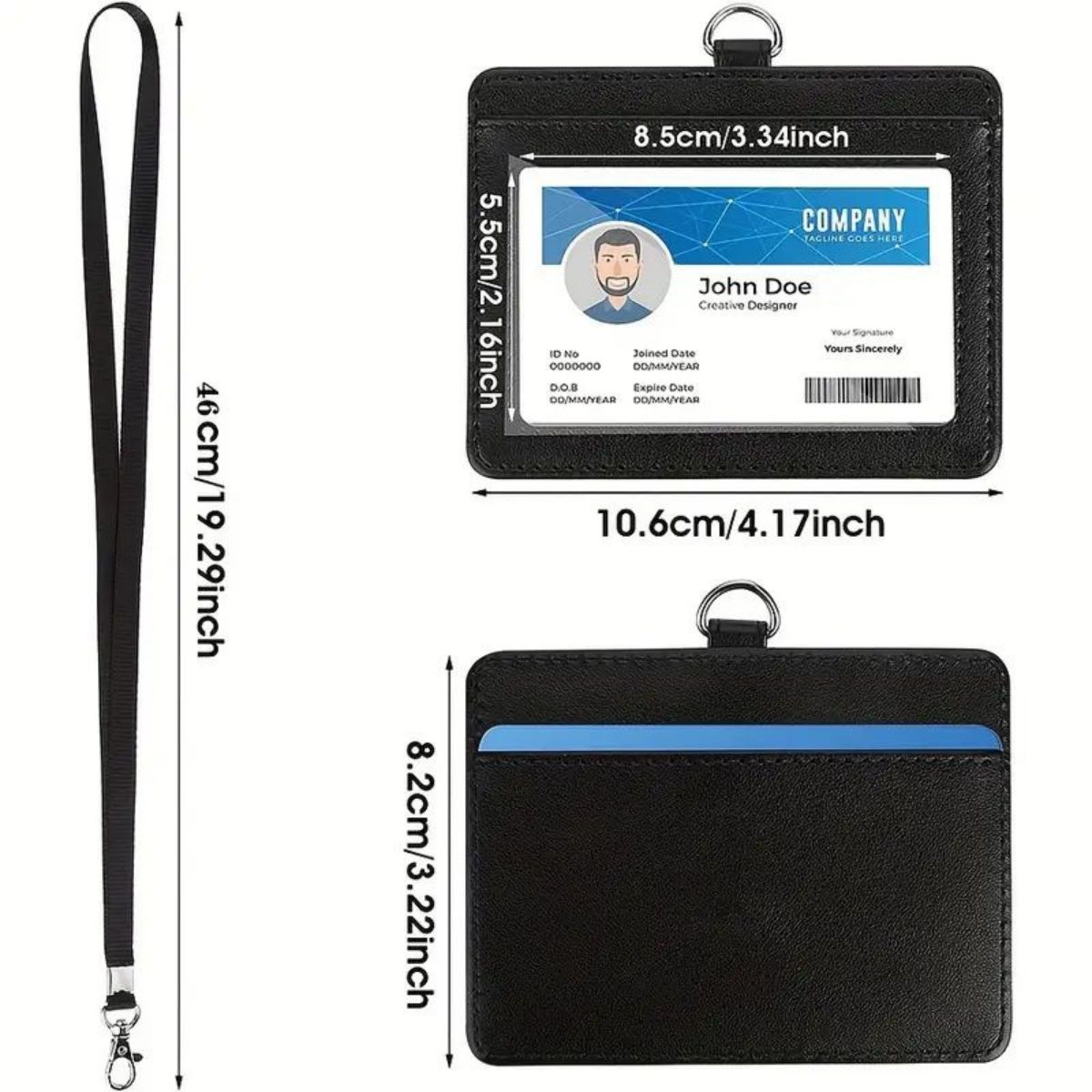 1 peça porta-crachá horizontal - Lanyard Badge Holder avaliação e preço