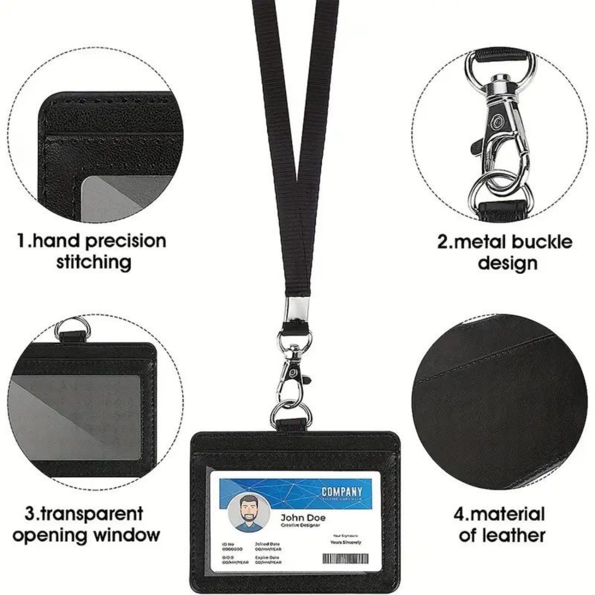 1 peça porta-crachá horizontal - Lanyard Badge Holder avaliação e preço