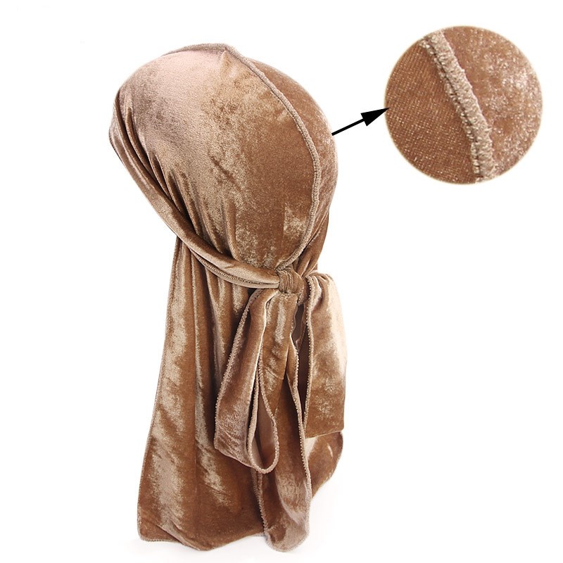 Novos Homens De Luxo de Veludo - Bandana Doo Rag avaliação e preço
