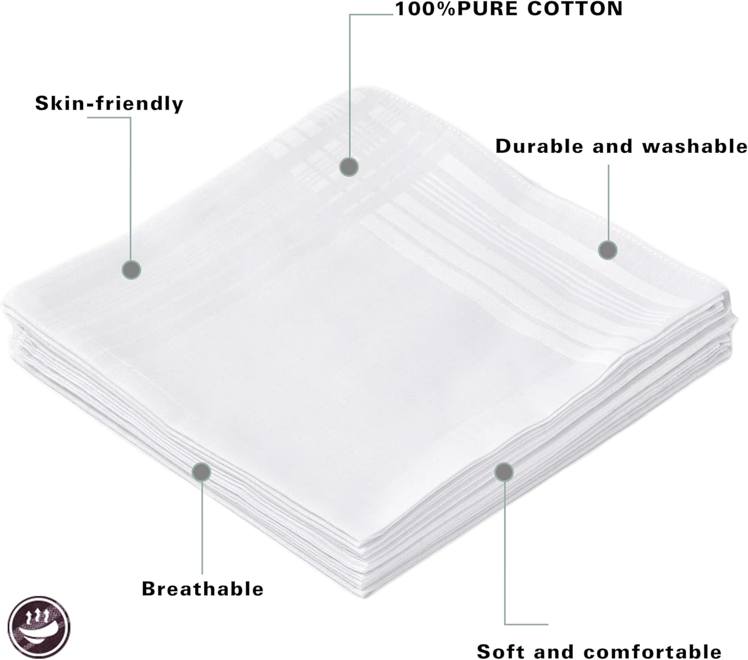 Lenço masculino branco puro 10 - Handkerchief Cotton Men avaliação e preço