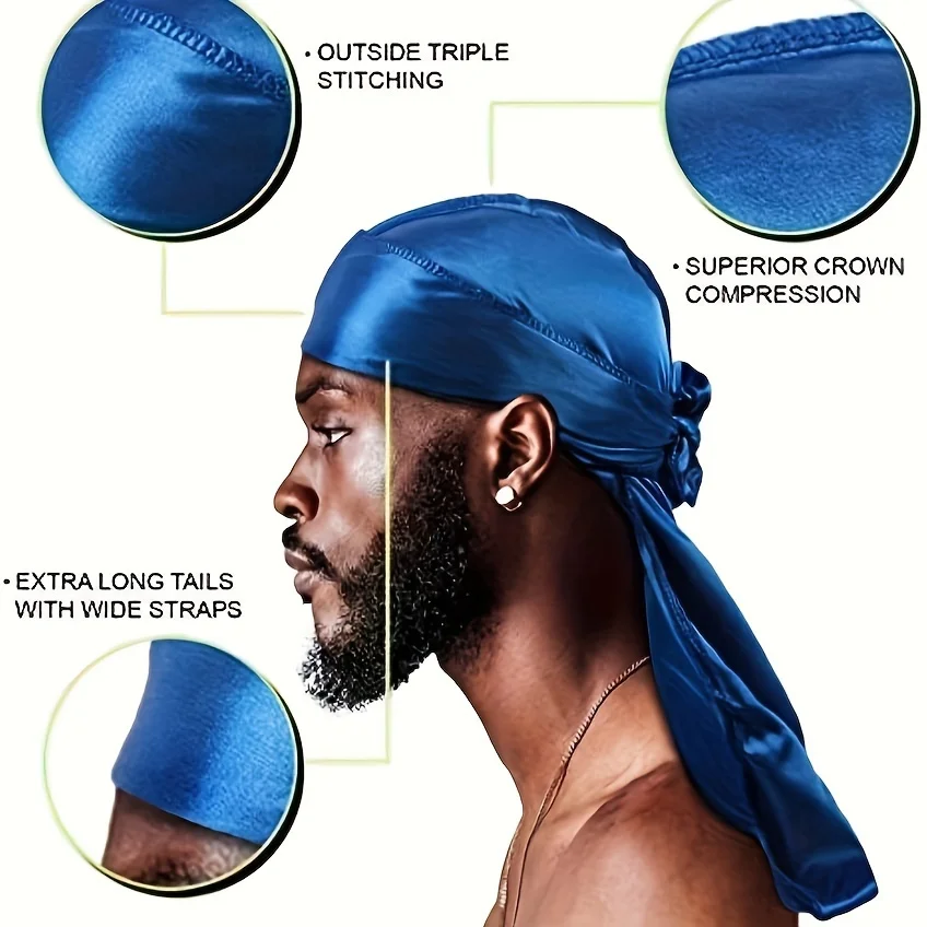 Durag de Seda Masculino com Ca - Bandana Doo Rag avaliação e preço