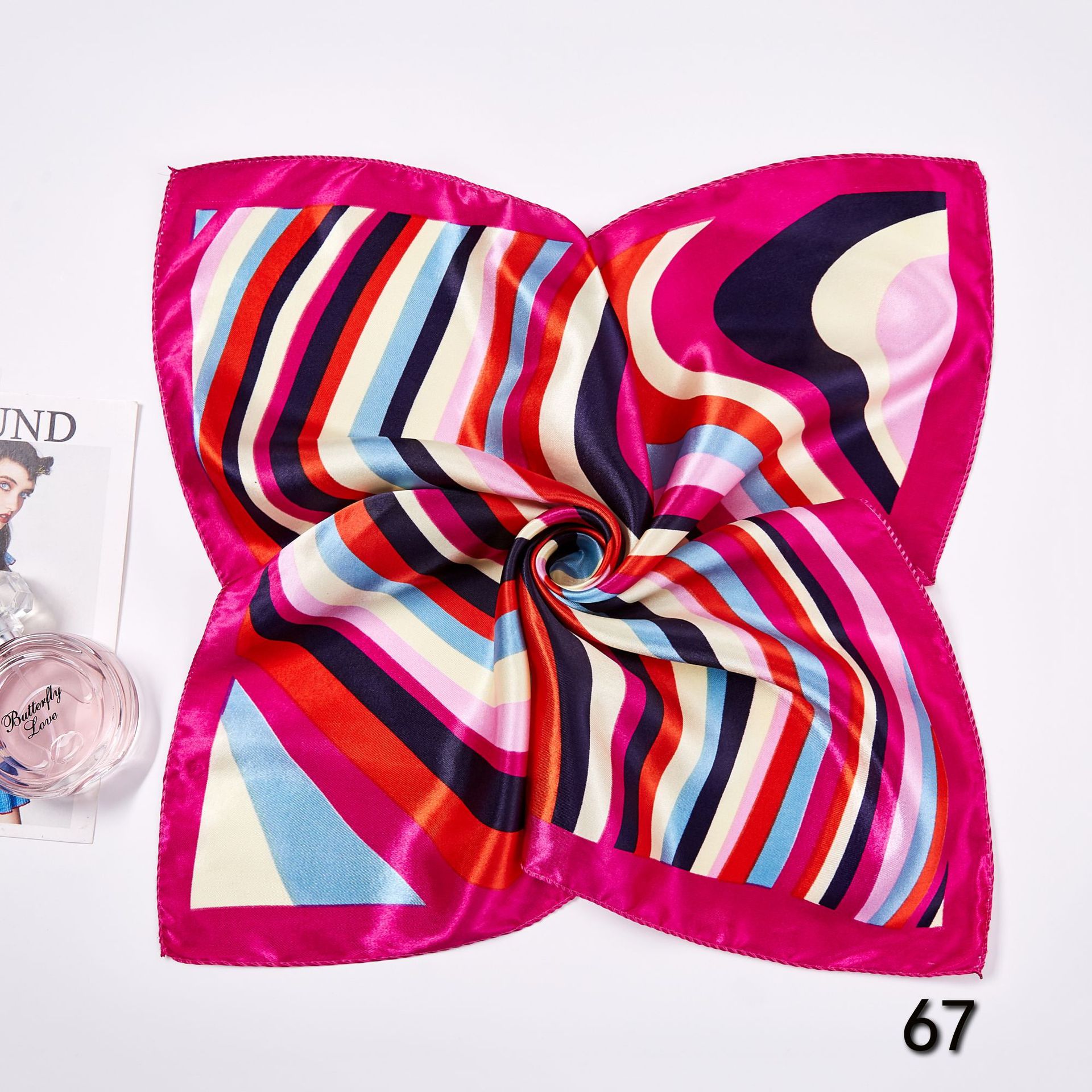 50*50cm lenços de seda quadrad - Ascot Neck Scarf avaliação e preço
