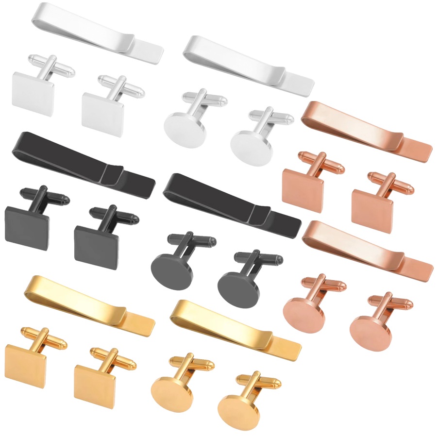 Freeteeme nova moda abotoadura - Tie Bar Set Gift avaliação e preço
