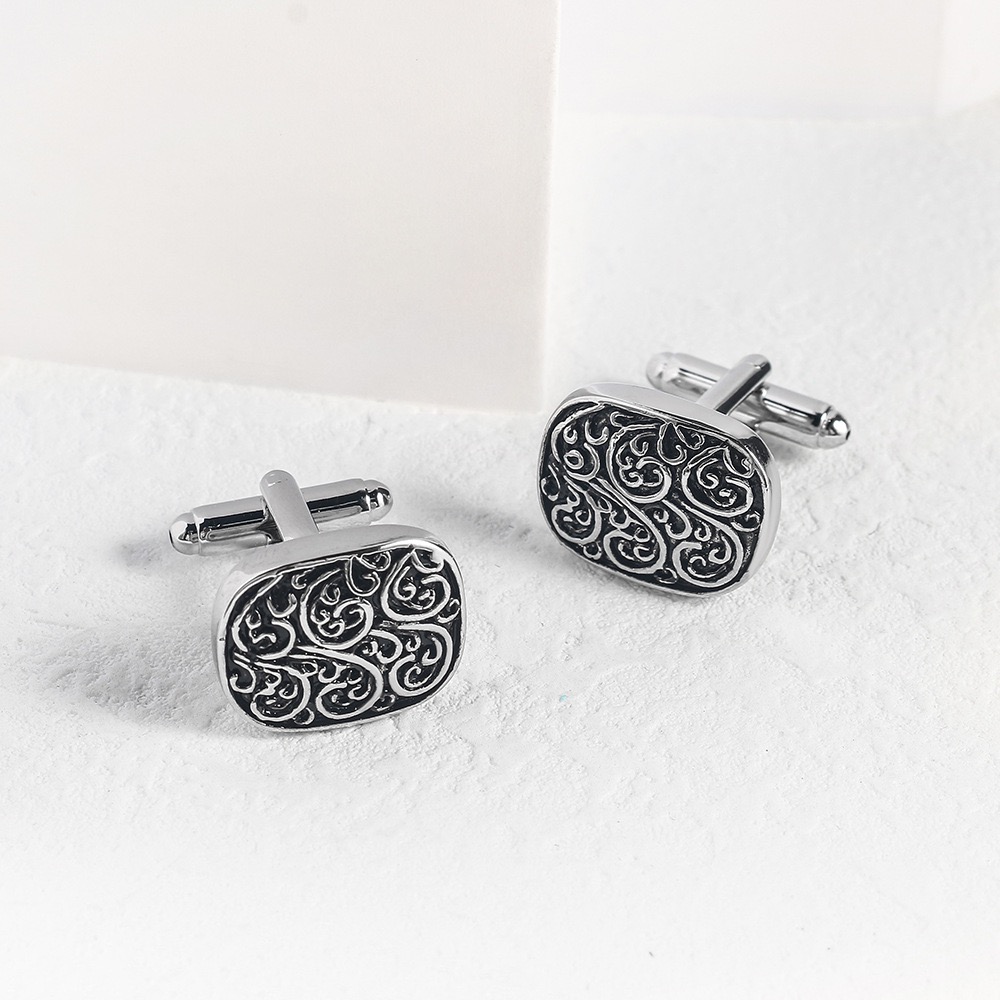 Abotoaduras douradas de alta q - Tie Clip Silver avaliação e preço