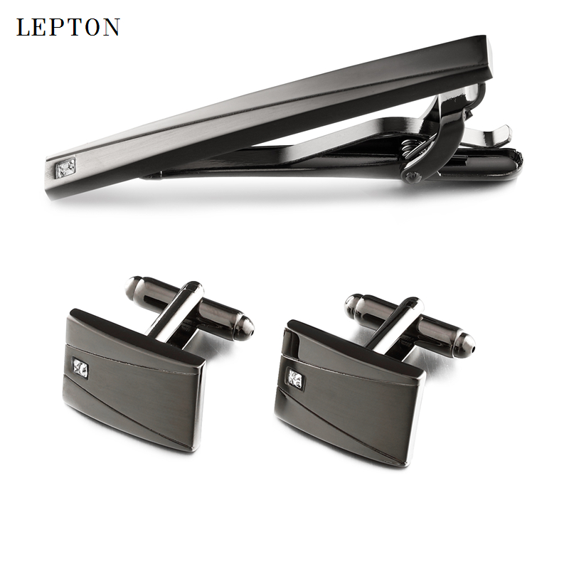 Clássico preto abotoaduras & c - Tie Bar Set Gift avaliação e preço