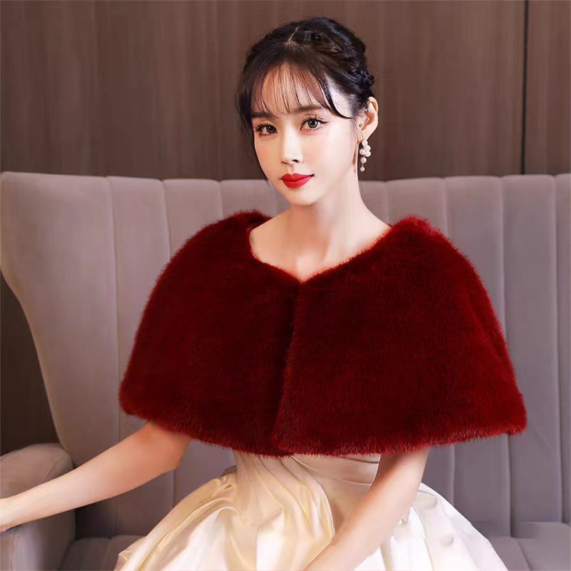 Mulheres inverno xale de pele  - Stole Wedding Shawl avaliação e preço