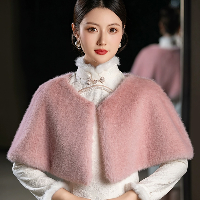 Mulheres inverno xale de pele  - Stole Wedding Shawl avaliação e preço