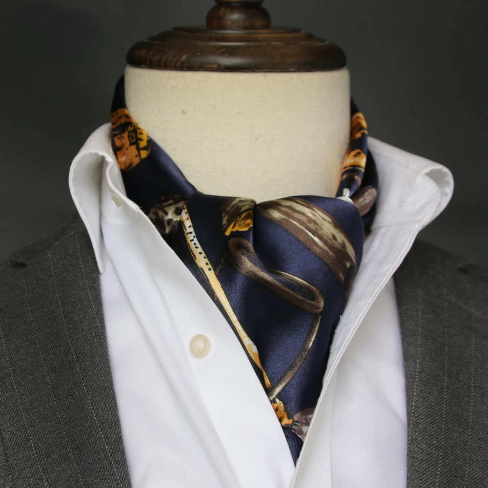 Lenço de seda masculino britân - Ascot Neck Scarf avaliação e preço