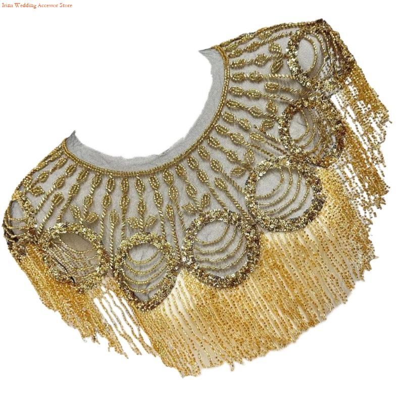 G92D Lantejoulas Bordadas Fris - Stole Wedding Shawl avaliação e preço